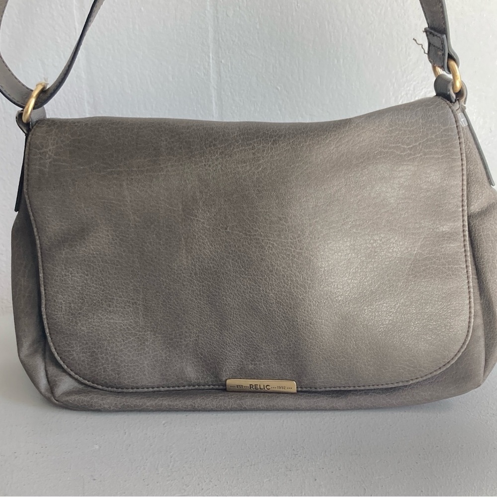 Relic Purse large Faux Leather Gray‎ Shoulder Bag